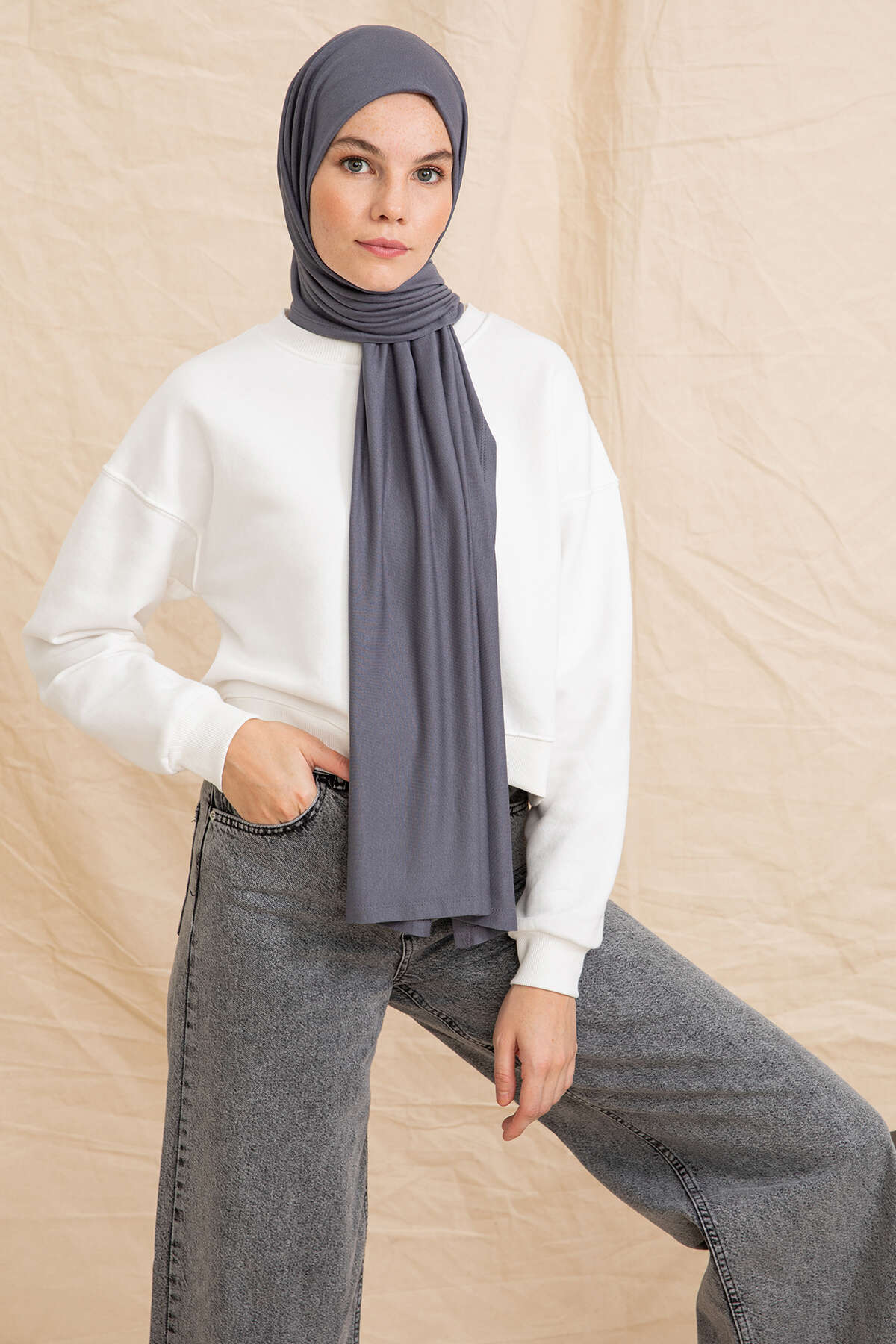 Penye Şal - Antrasit