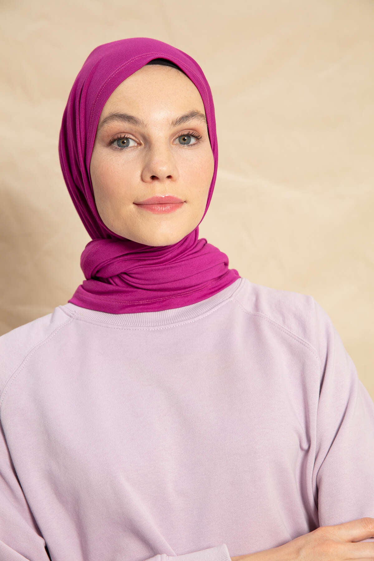 Penye Şal - Fuşya