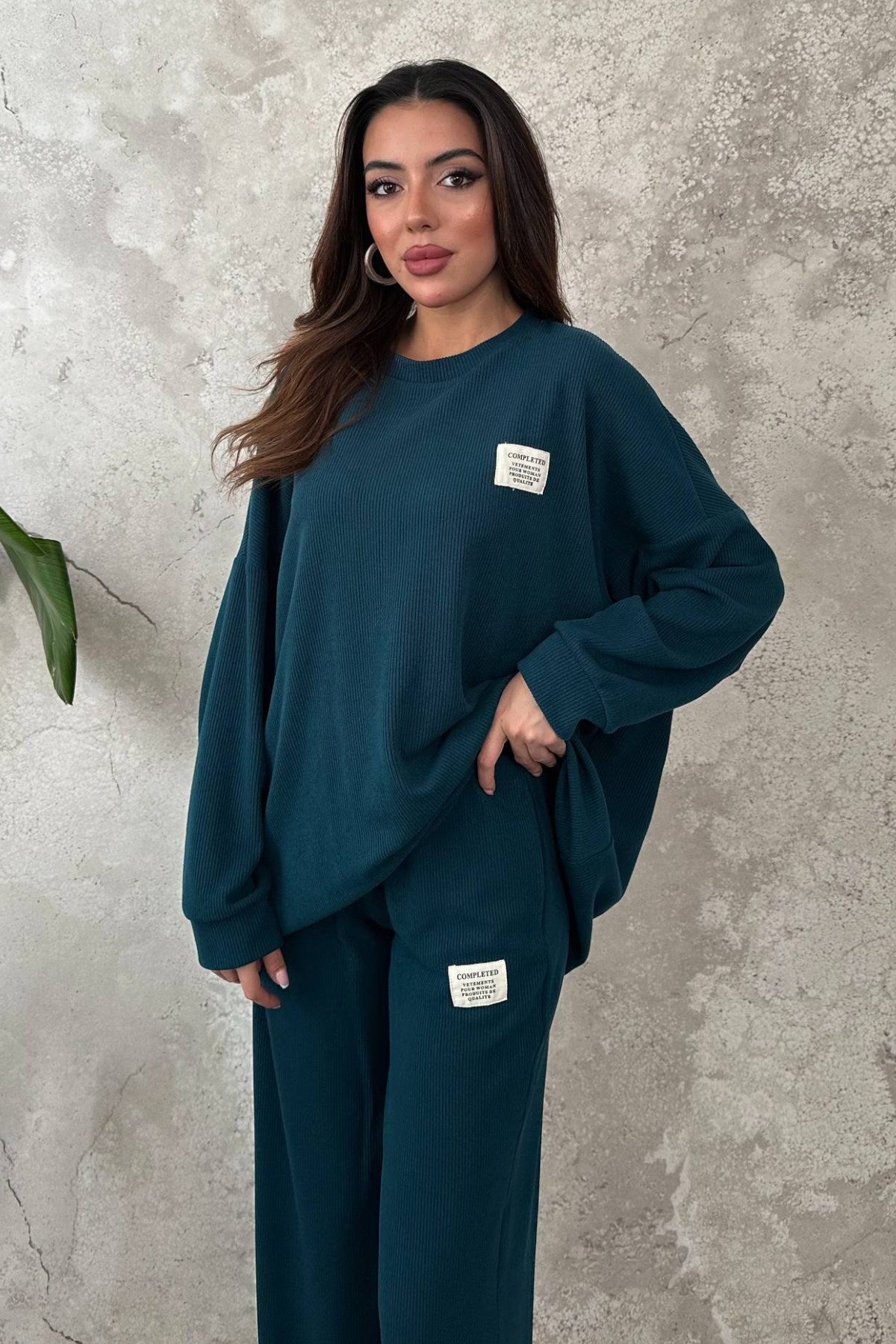 Petrol Salaş Sweat Ve Pantolon
