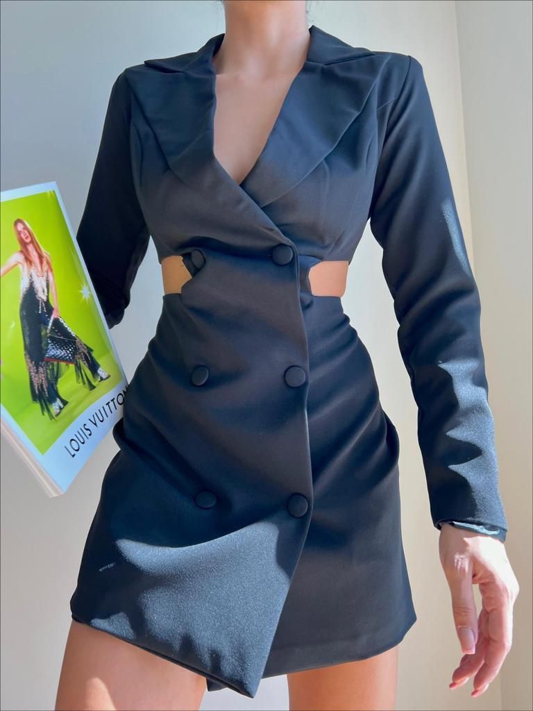 Yan Detay Şort Elbise