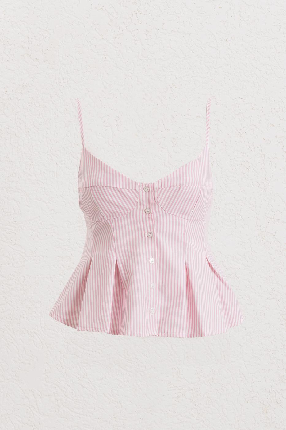 Pleated Strap Blouse