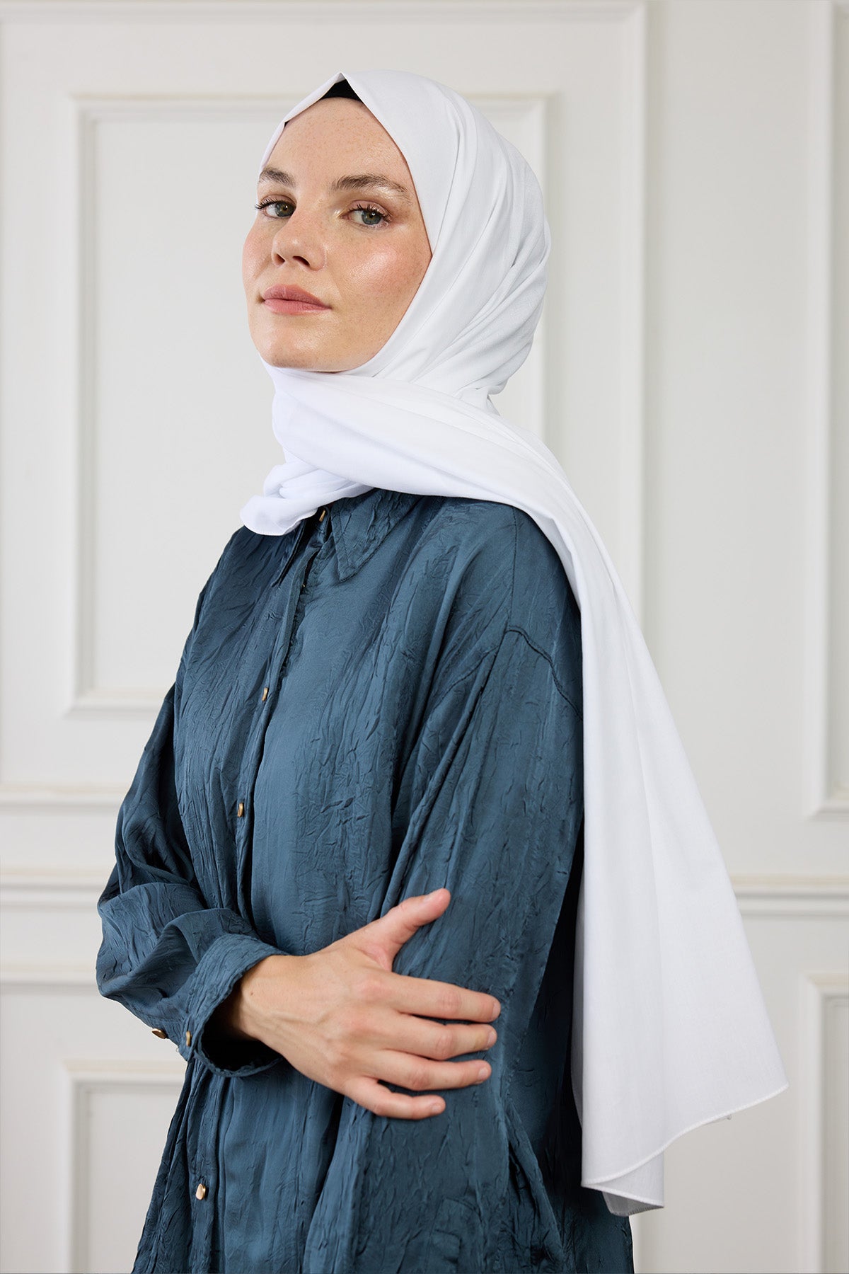 Pure Pamuk Şal - Beyaz