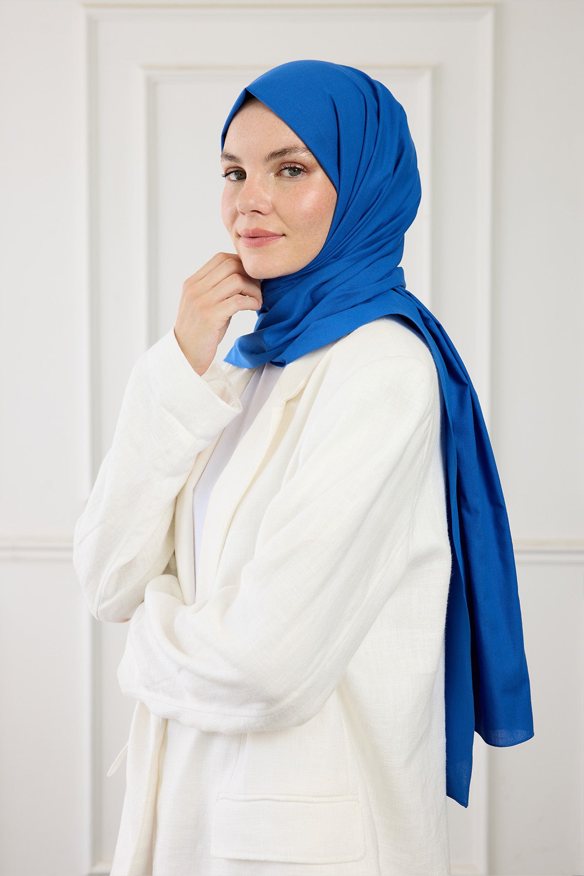 Pure Pamuk Şal - İndigo