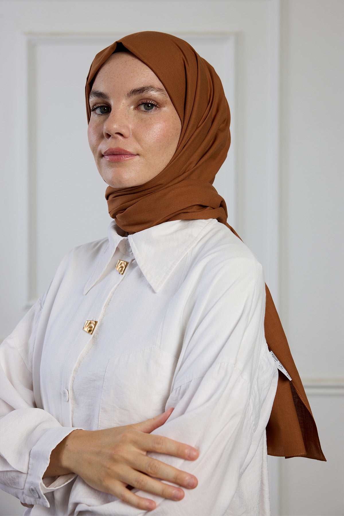 Pure Pamuk Şal - Taba