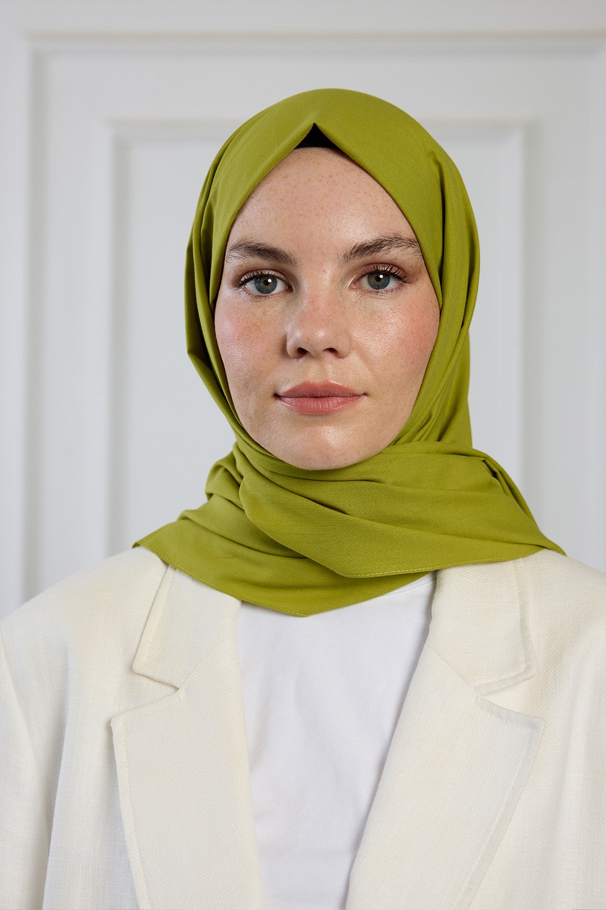 Pure Pamuk Şal - Yağ Yeşili