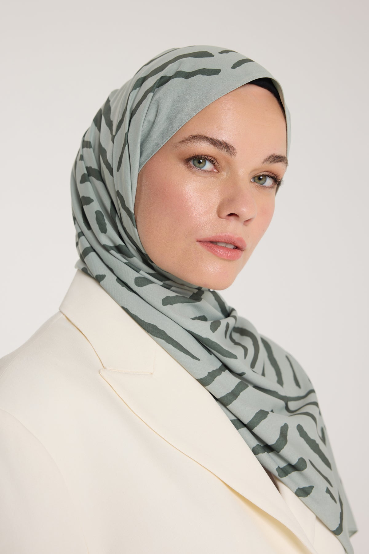 Pure Tone Şal - V Desen - Çağla - Koyu Çağla