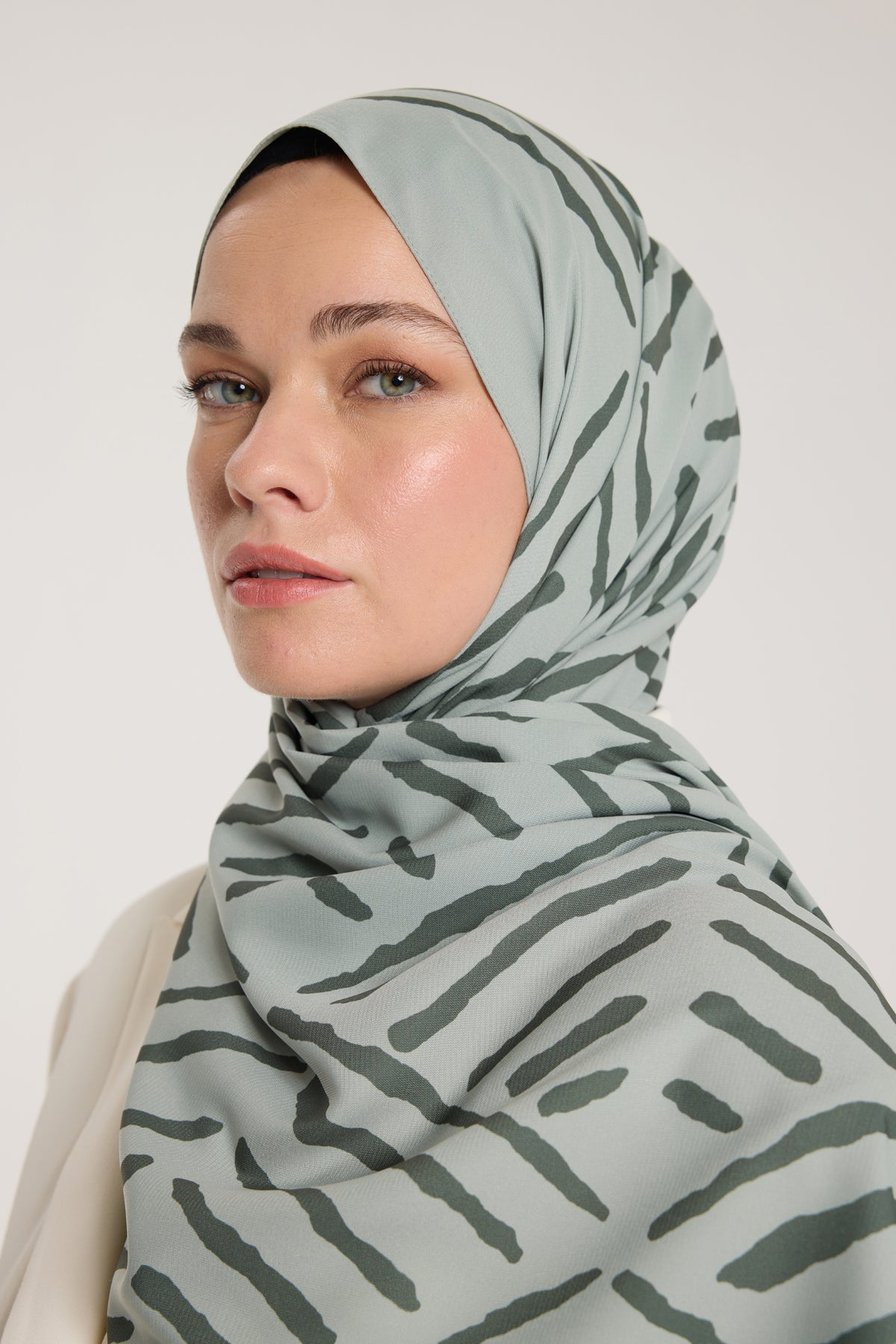 Pure Tone Şal - V Desen - Çağla - Koyu Çağla