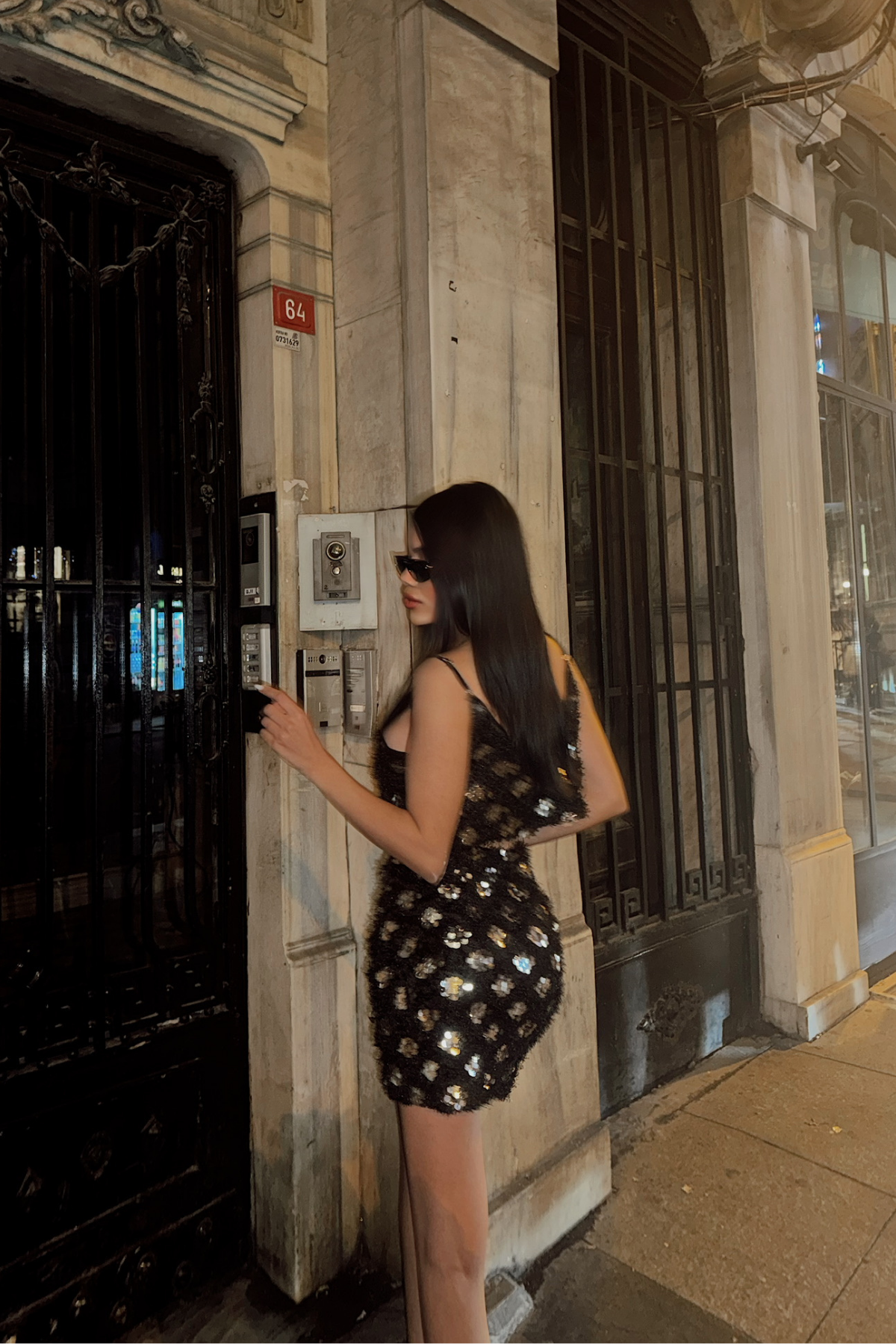 PÜSKÜL PAYET CROP BLUZ-KISA ETEK TAKIM - Gümüş