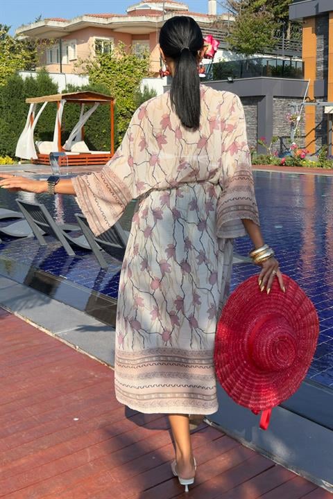 Sandra Desenli Şifon Kimono 5156-08