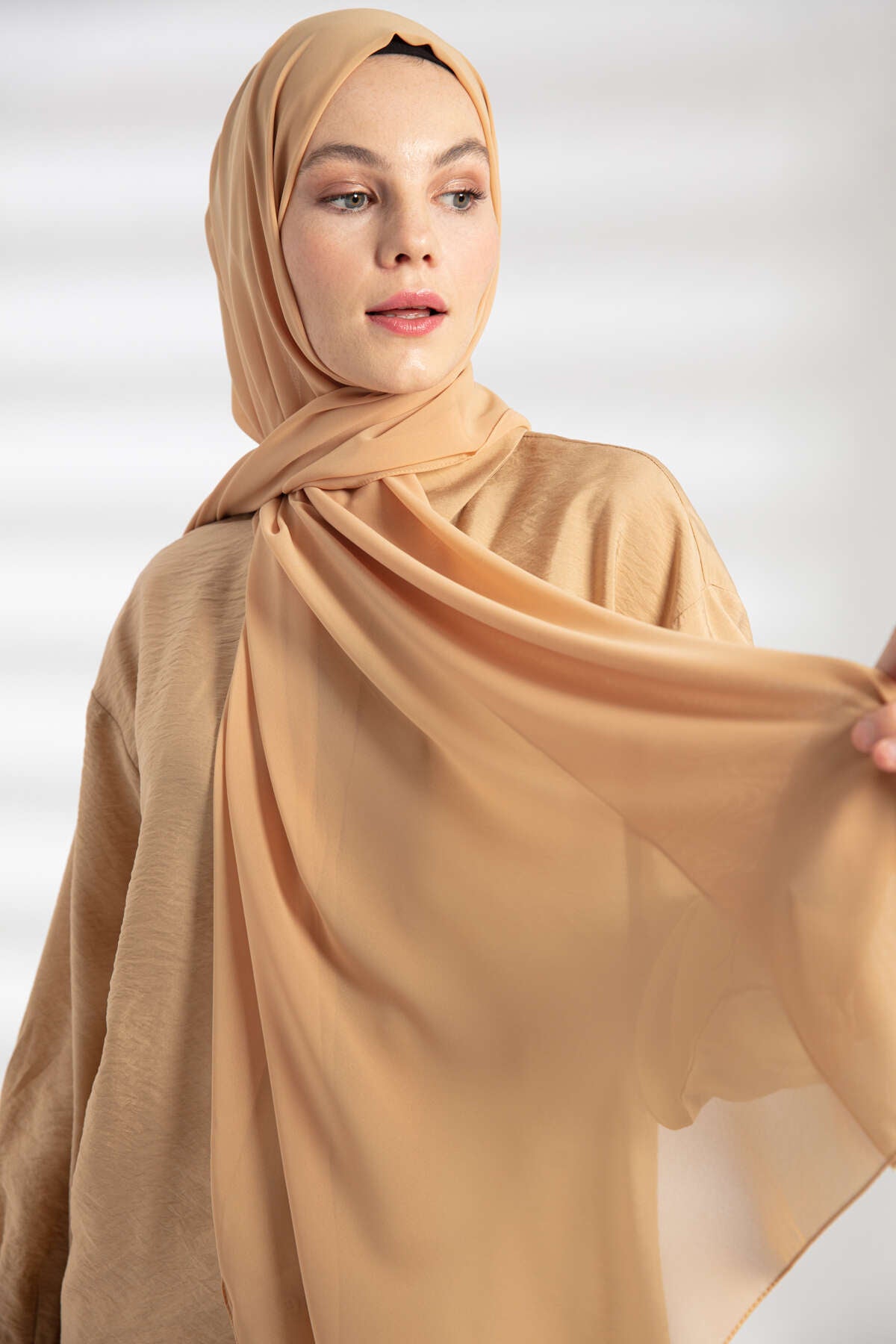 Şifon Şal - Camel