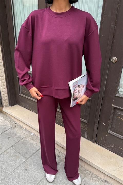 Sırtı Aksesuar Dekolteli Modal Takım 10253