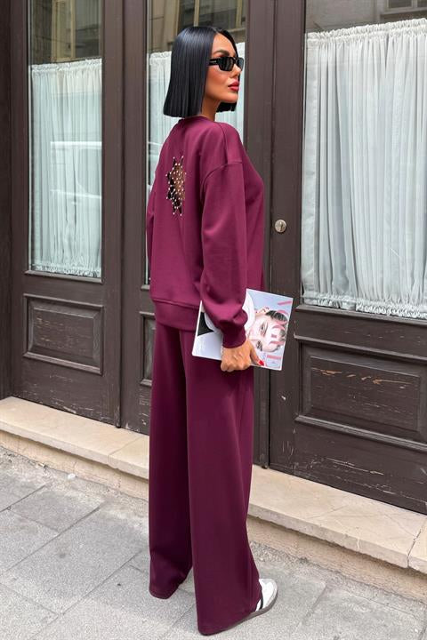 Sırtı Aksesuar Dekolteli Modal Takım 10253