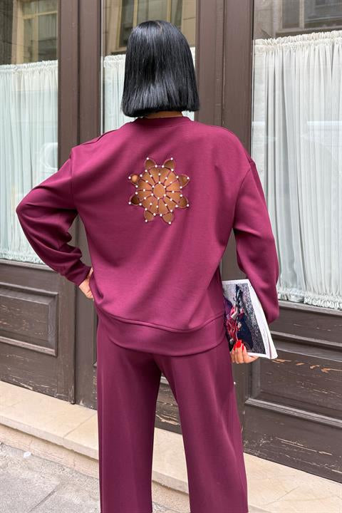 Sırtı Aksesuar Dekolteli Modal Takım 10253