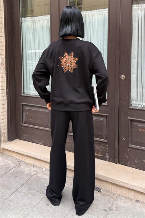 Sırtı Aksesuar Dekolteli Modal Takım 10253