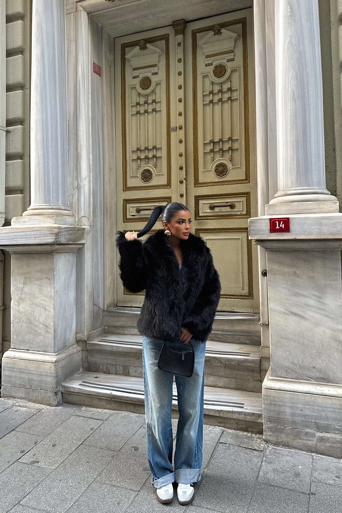 Siyah Rufina Kürk