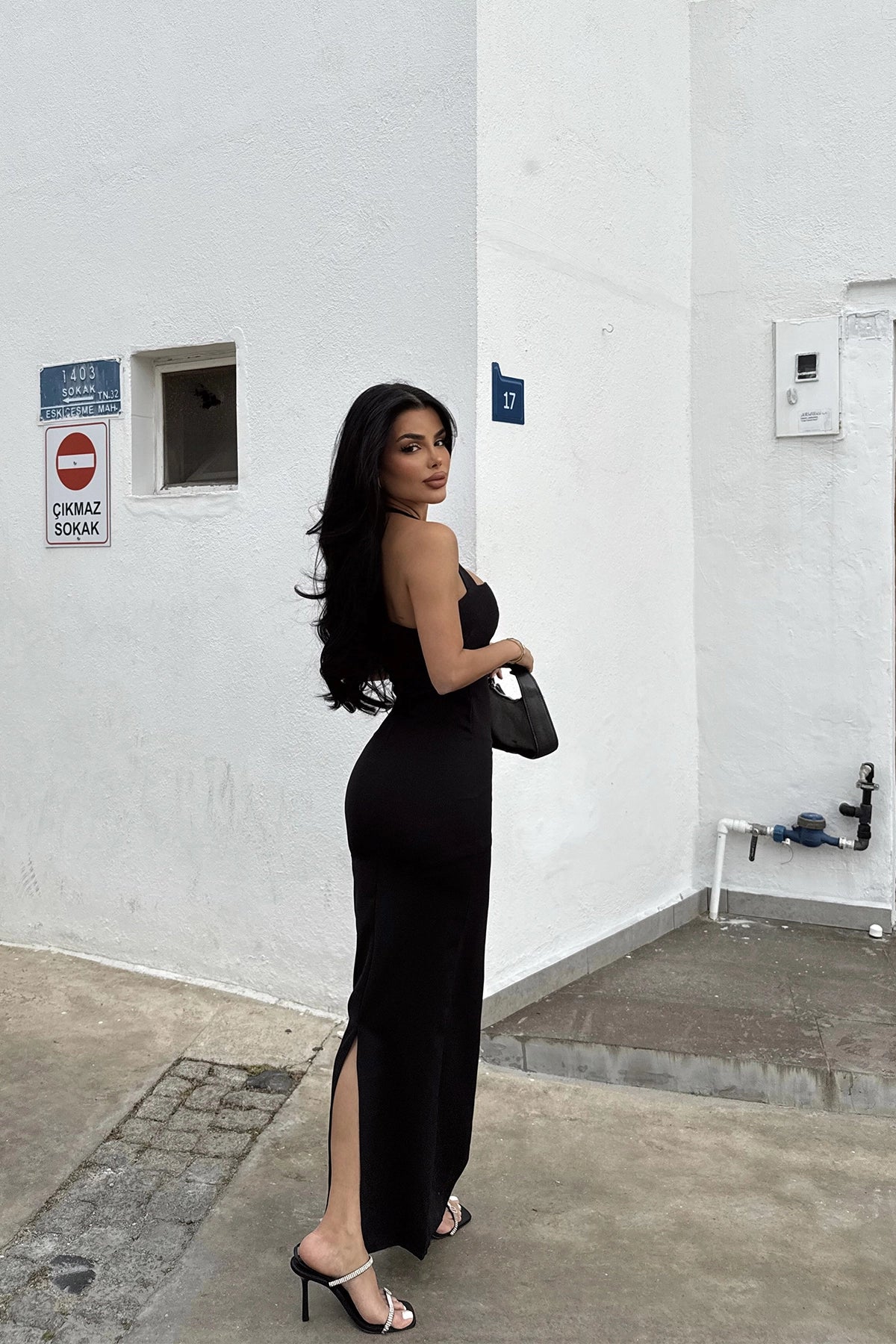 Siyah Elroya Elbise