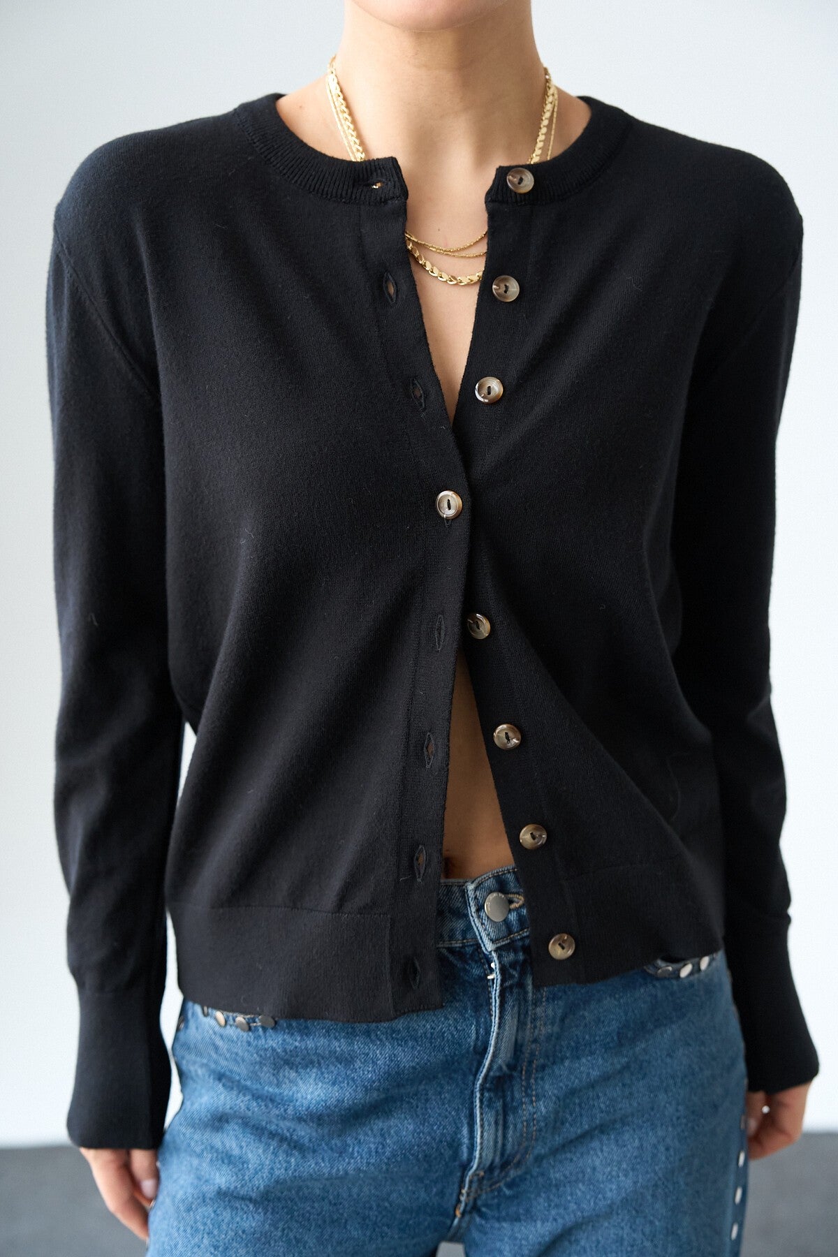 Black Knit Cardigan