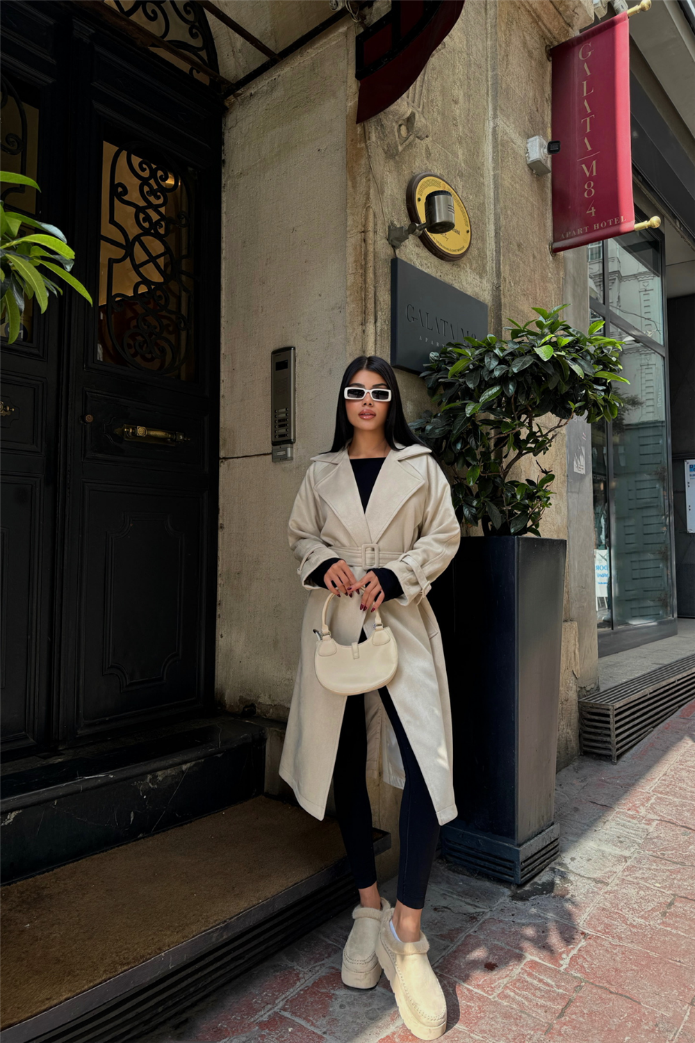 SÜET UZUN KABAN - Taş