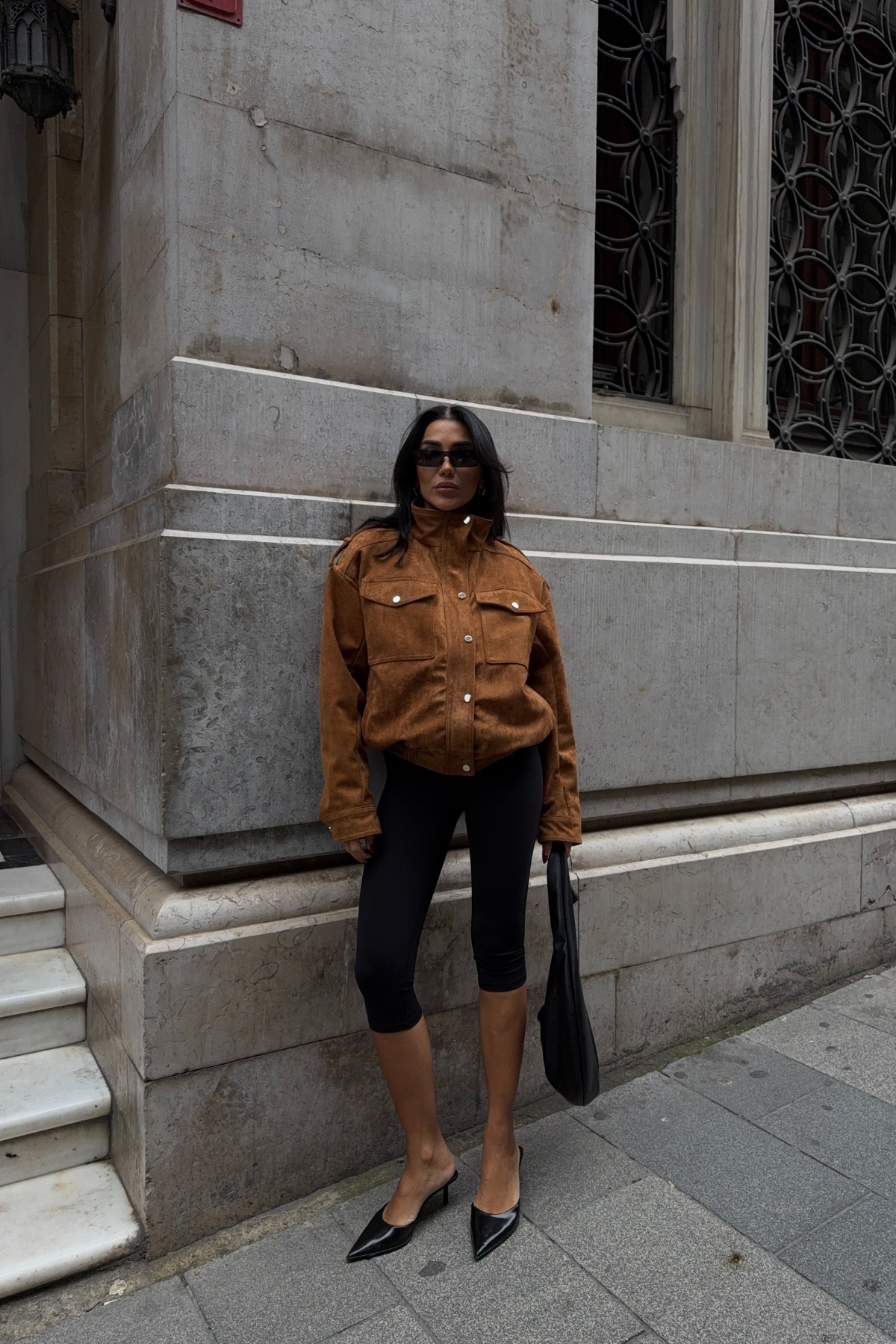 Taba Pilot Model Süet Mont