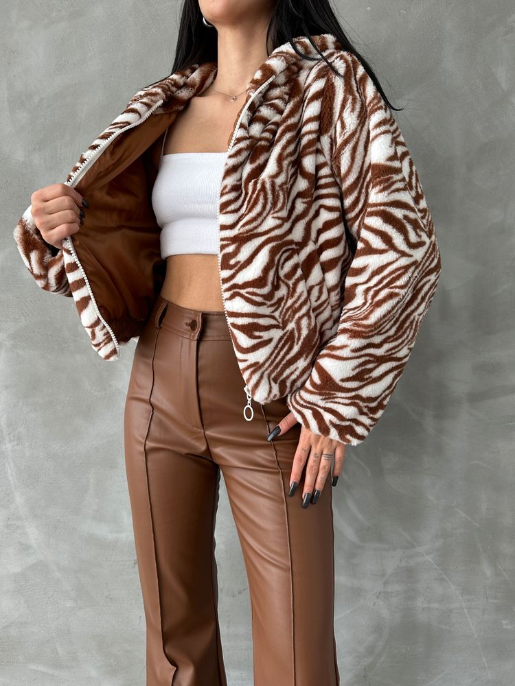 Leopar Bskılı Pejuş Toptan Mont