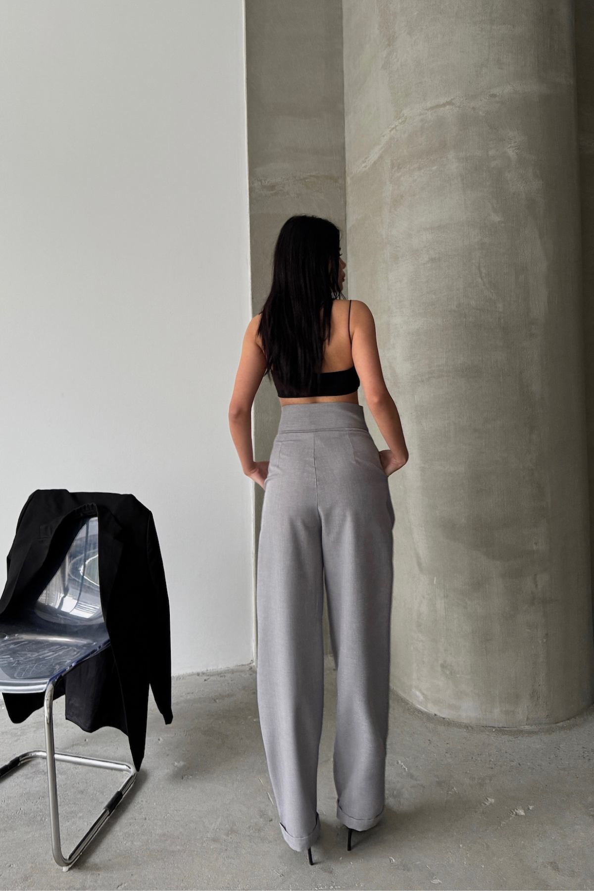 TASARIM PANTOLON - Gri