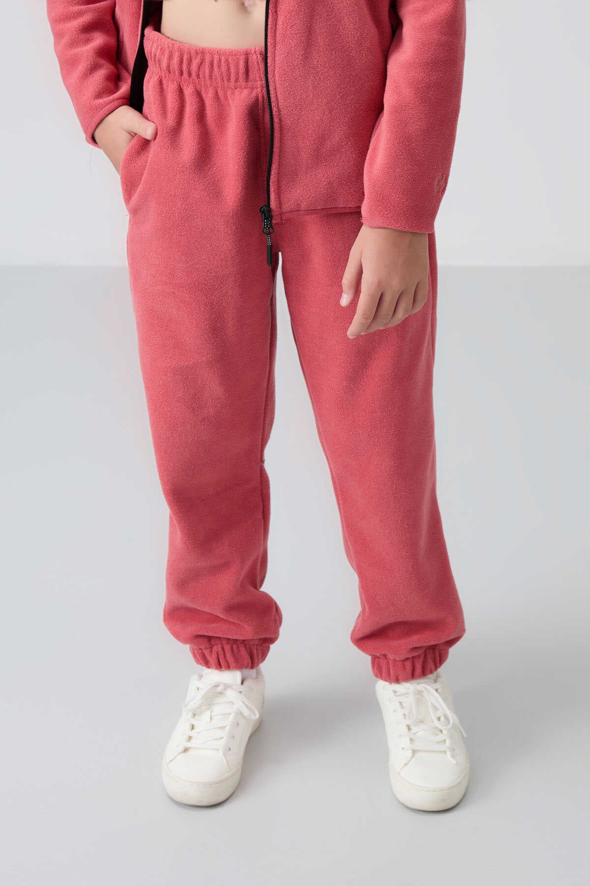 Tommylife Wholesale 7-15 Years Jogger Standard Fit Girls' Sweatpants 75155 Khaki