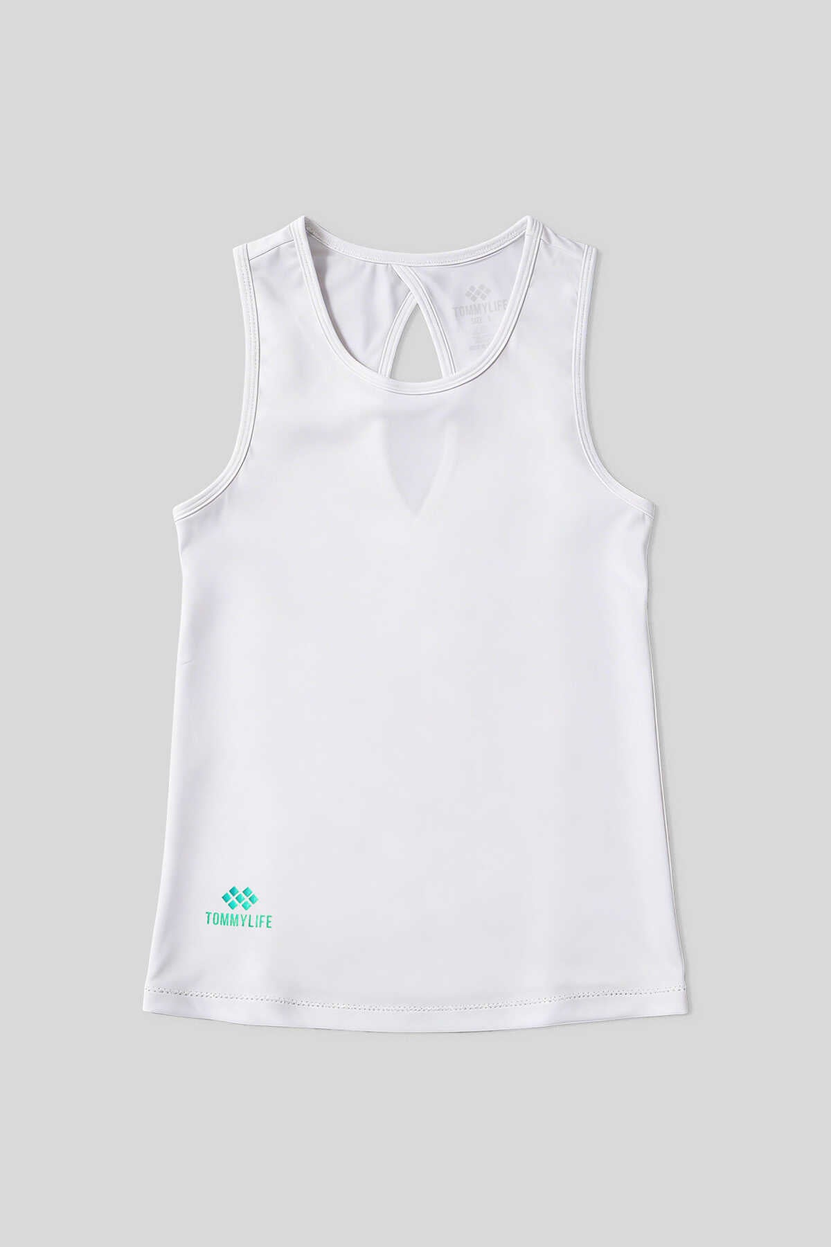 Tommylife Wholesale Black Standard Fit Cross Back Detail Women's Sports Vest - 97296