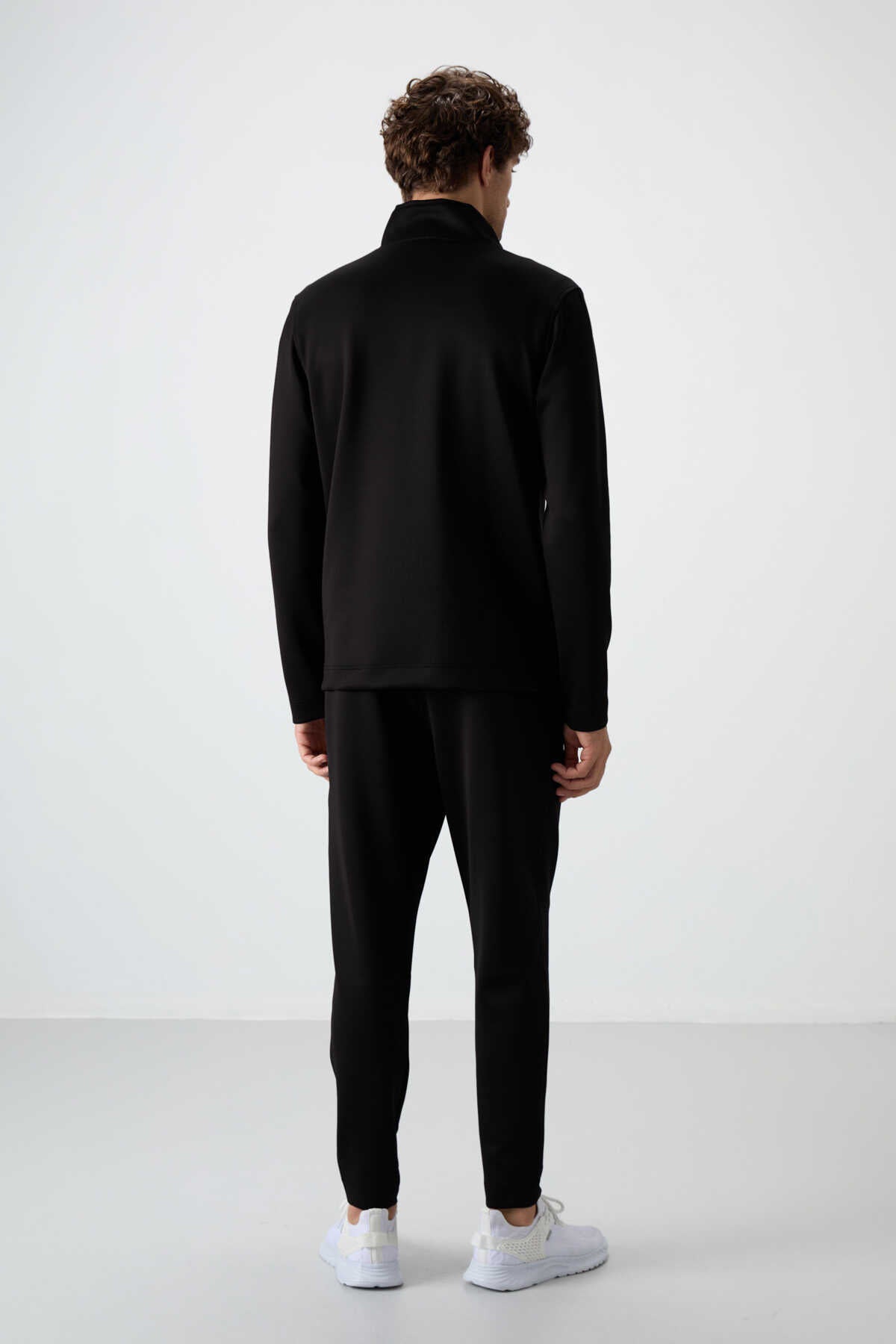 Tommylife Toptan Bran Standart Kalıp Scuba Basic Erkek Eşofman Takım 85199 Gri - Siyah