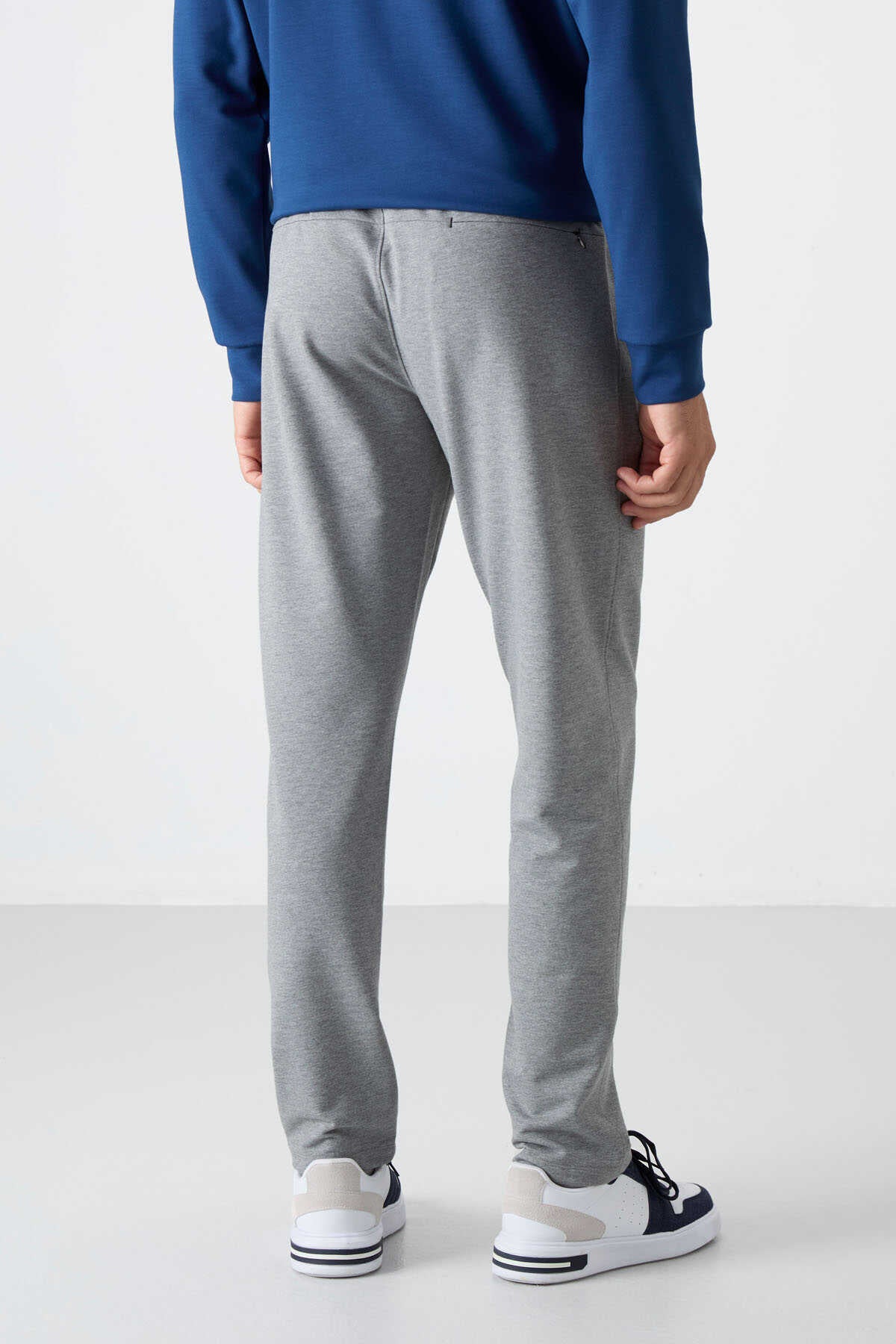 Tommylife Toptan Dar Kalıp Klasik Paça Erkek Eşofman Alt 84671 Siyah