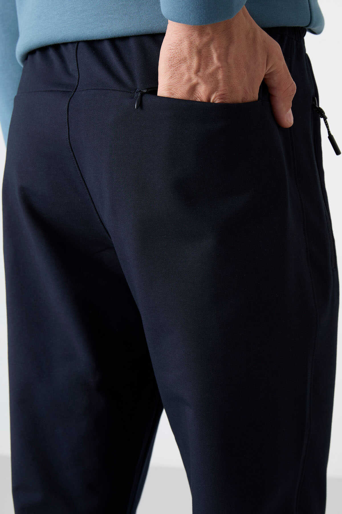Tommylife Toptan Dar Kalıp Klasik Paça Erkek Eşofman Alt 84671 Siyah