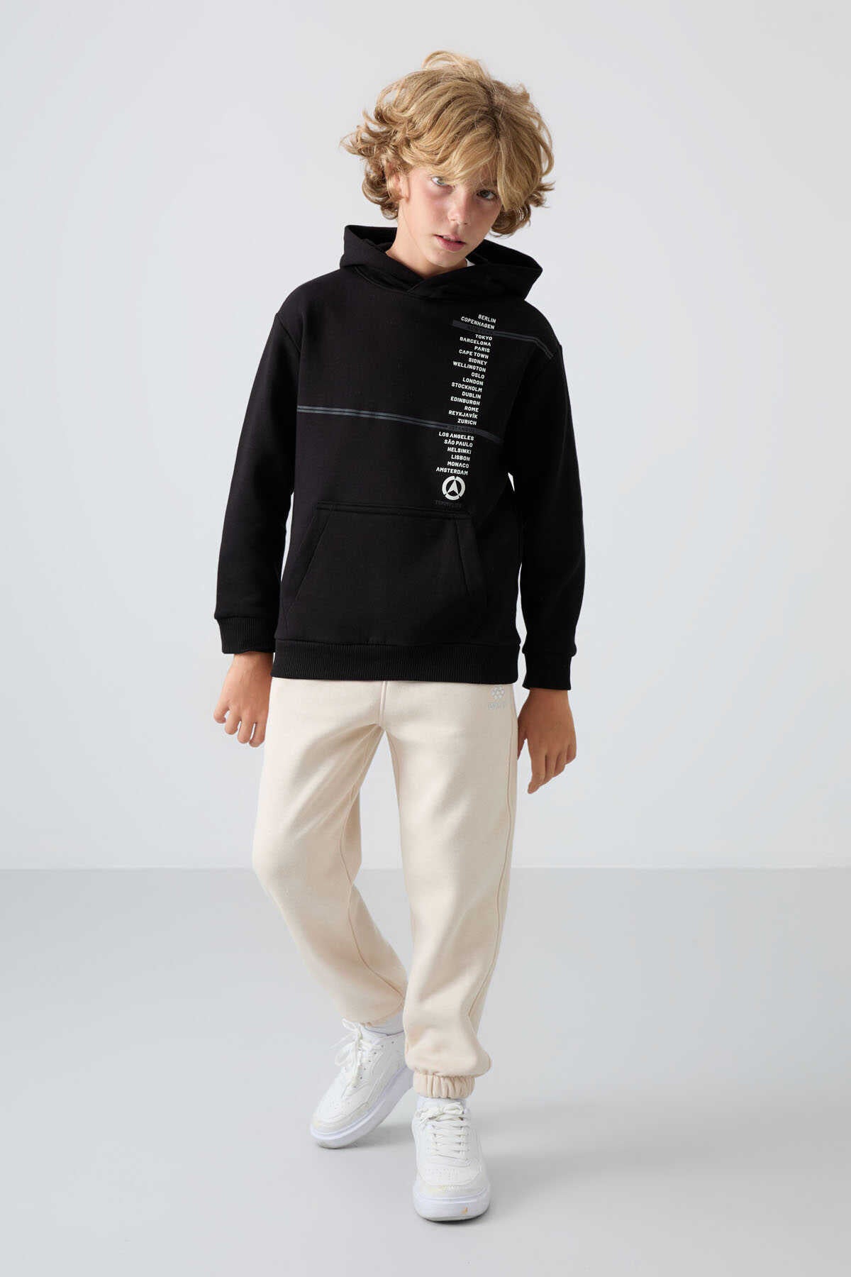 Tommylife Wholesale Waiter Boy Jogger Standard Fit Boys' Sweatpants 11225 Beige