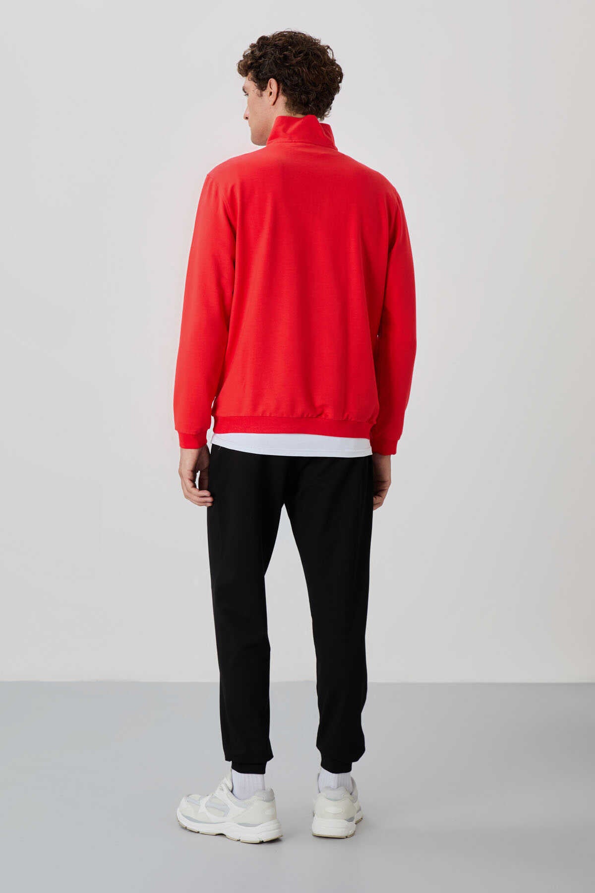 Tommylife Toptan Herbert Standart Kalıp Dik Yaka Erkek Eşofman Takım 85233 Lacivert