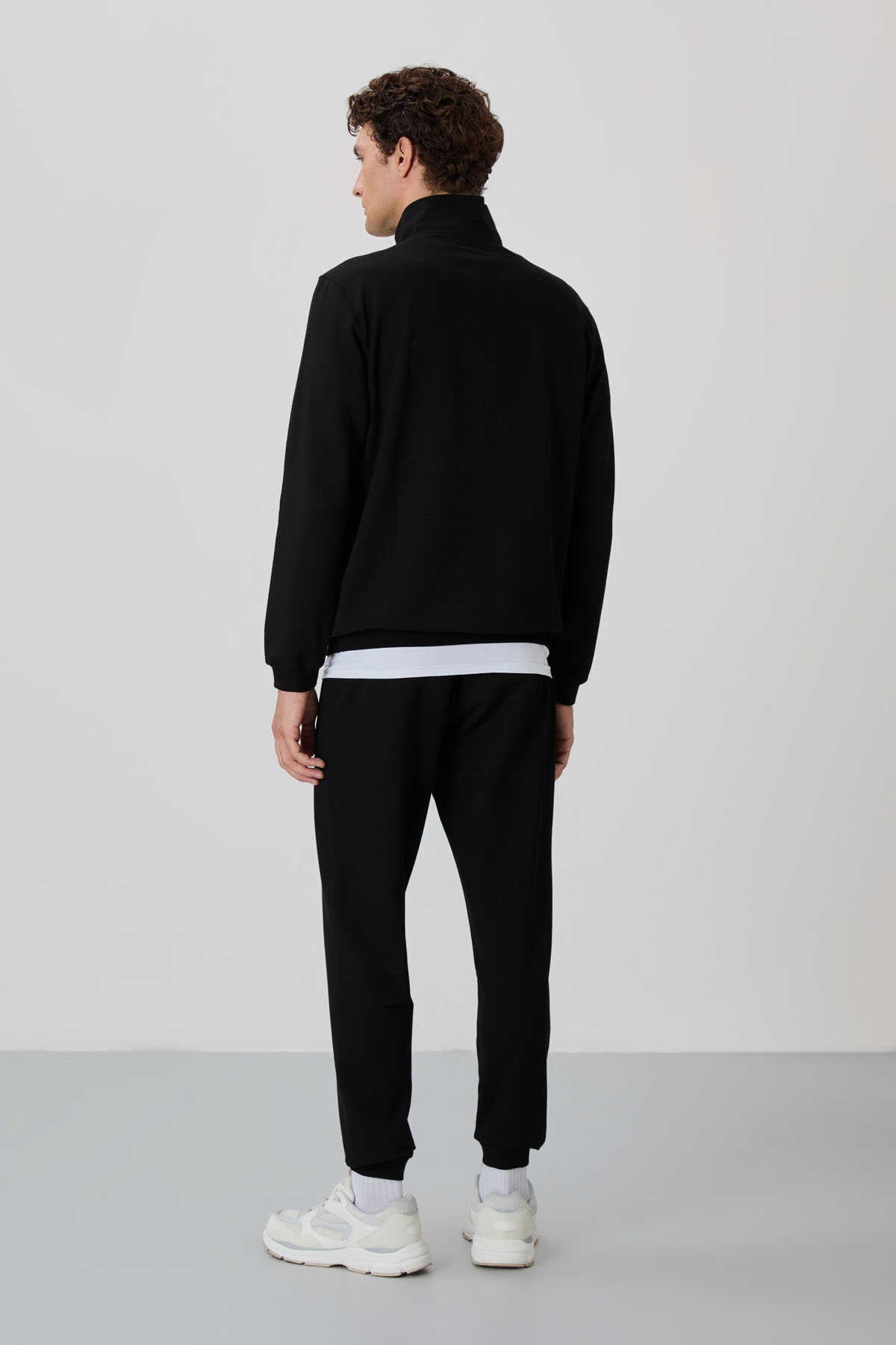 Tommylife Toptan Herbert Standart Kalıp Dik Yaka Erkek Eşofman Takım 85233 Lacivert