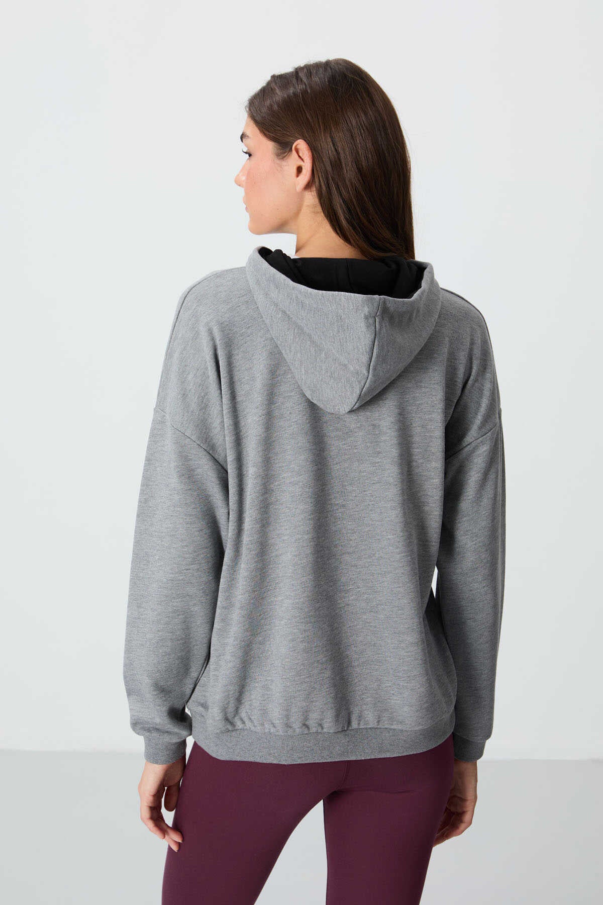 Tommylife Wholesale Hooded Oversized Women's Sweatshirt 97291 Black