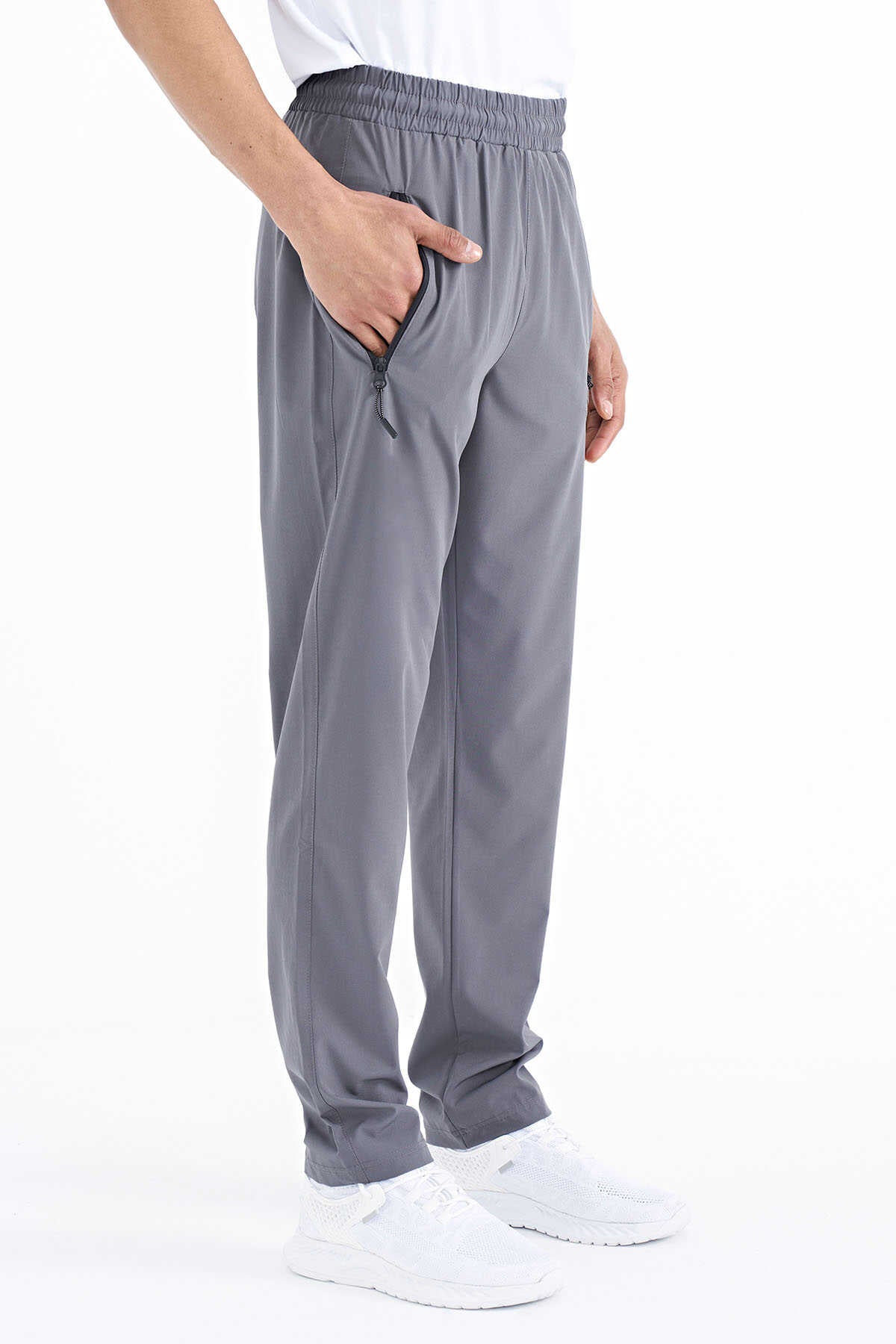 Tommylife Wholesale Classic Leg Standard Fit Three-Pocket Men's Sweatpants 84768 Khaki