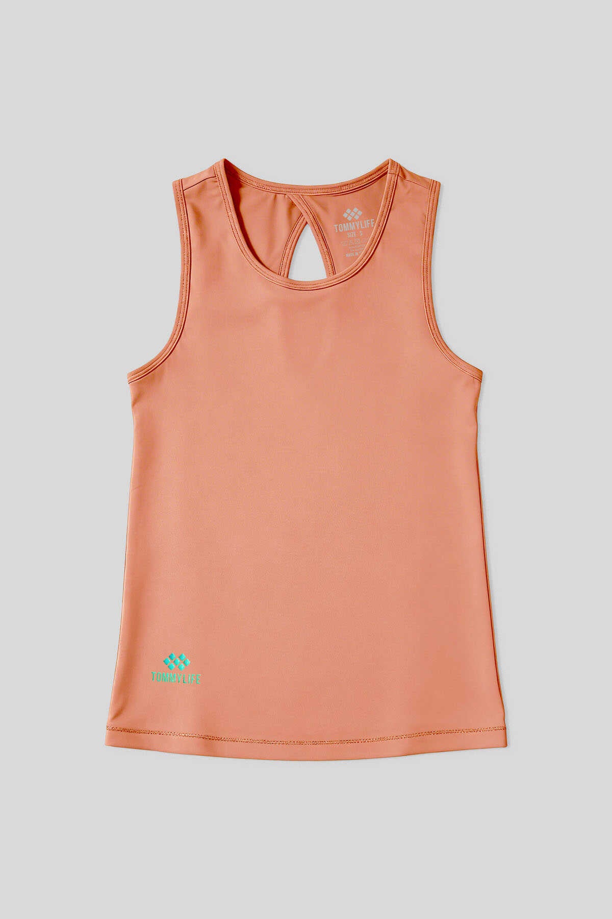 Tommylife Wholesale Black Standard Fit Cross Back Detail Women's Sports Vest - 97296