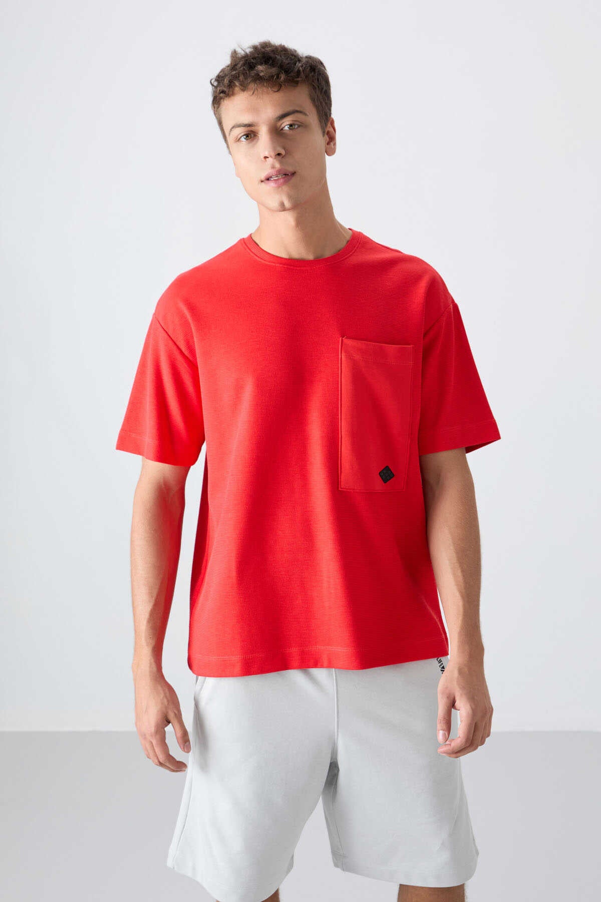 Tommylife Toptan O Yaka Oversize Basic Erkek T-Shirt 88341 Siyah