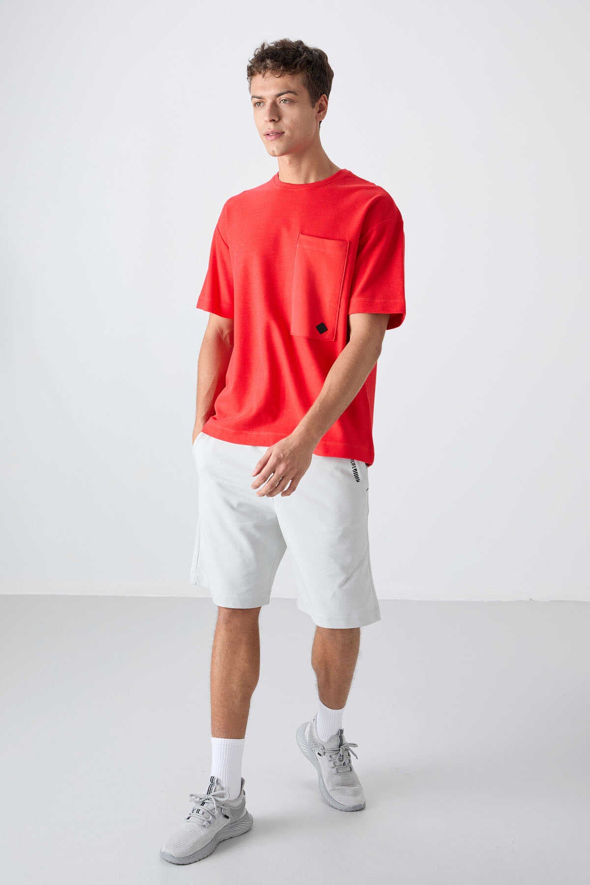 Tommylife Toptan O Yaka Oversize Basic Erkek T-Shirt 88341 Siyah