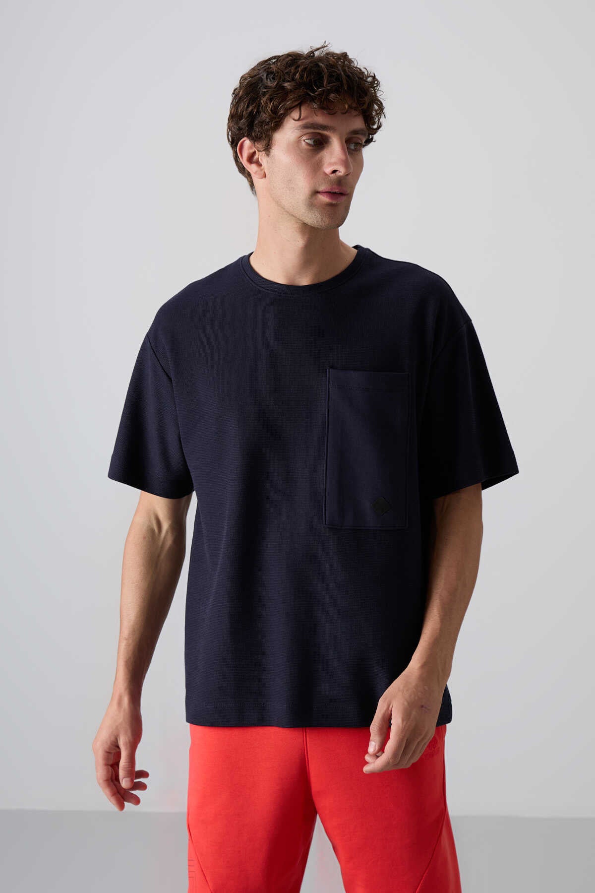 Tommylife Toptan O Yaka Oversize Basic Erkek T-Shirt 88341 Siyah