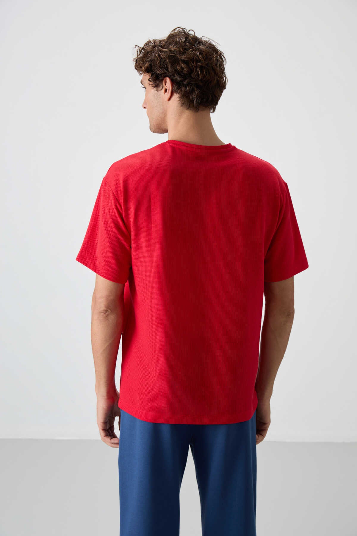 Tommylife Wholesale Crew Neck Oversize Basic Men's T-Shirt 88379 Black