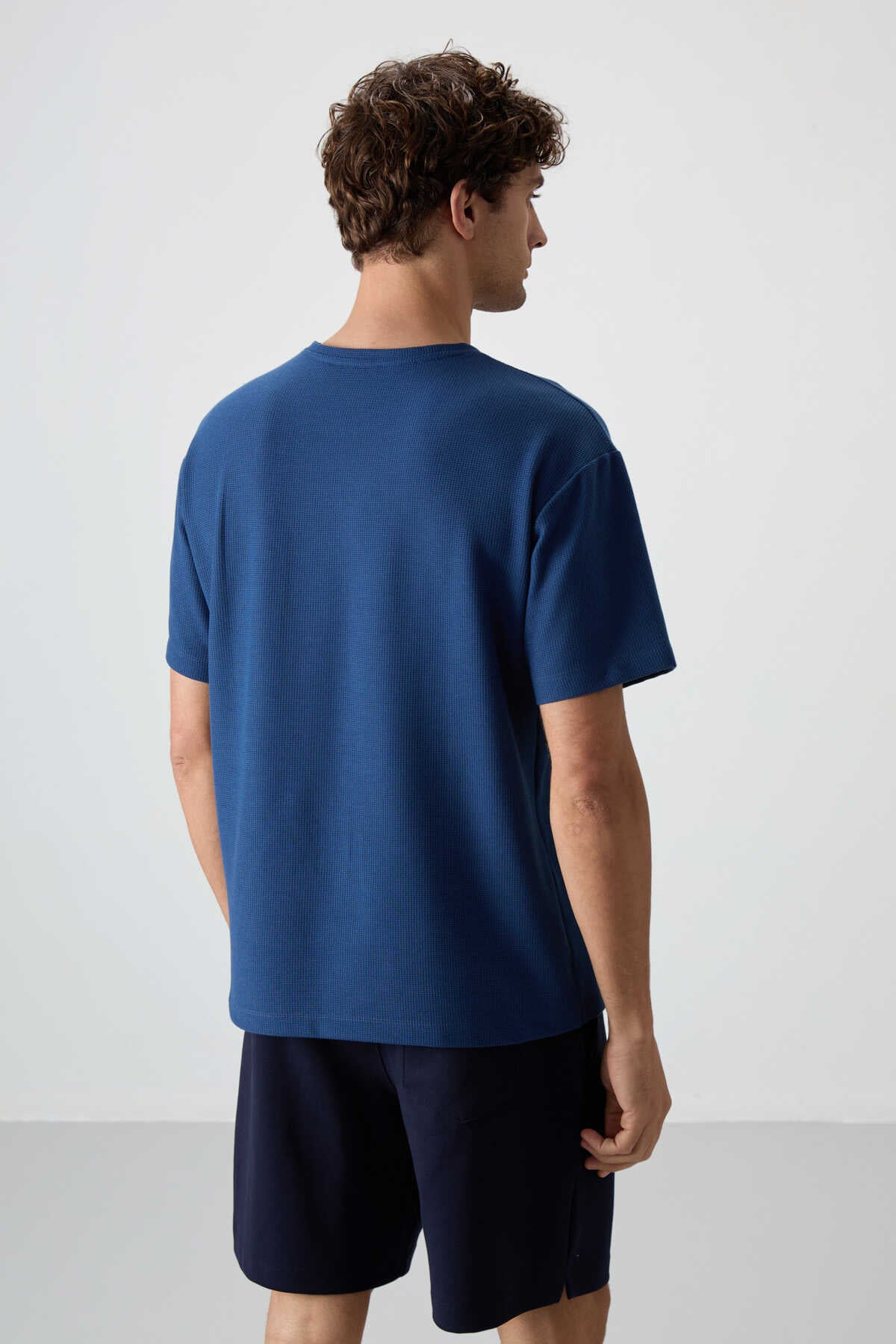 Tommylife Wholesale Crew Neck Oversize Basic Men's T-Shirt 88379 Black