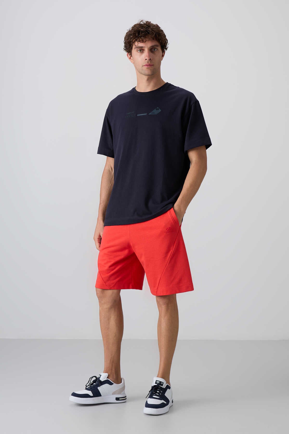 Tommylife Wholesale Crew Neck Oversized Printed Men's T-Shirt 88330 Black