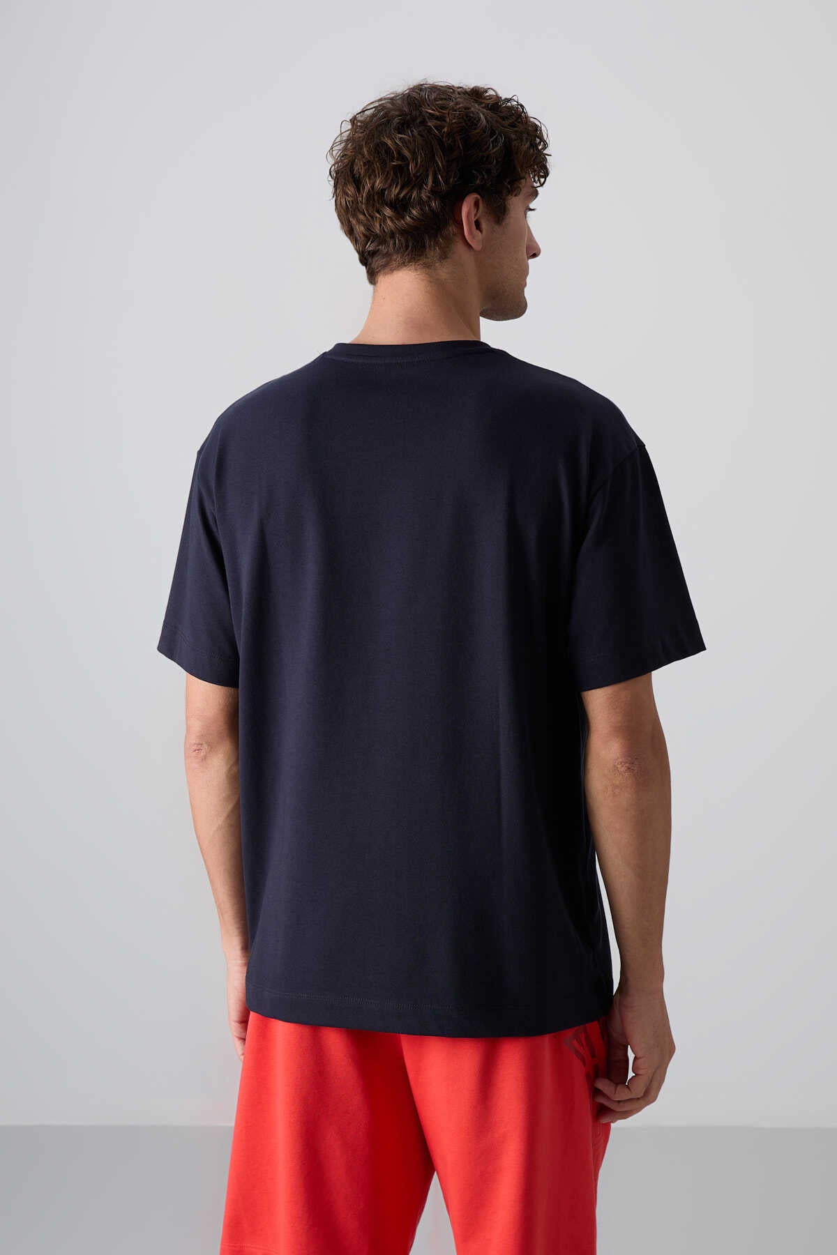 Tommylife Wholesale Crew Neck Oversized Printed Men's T-Shirt 88330 Black