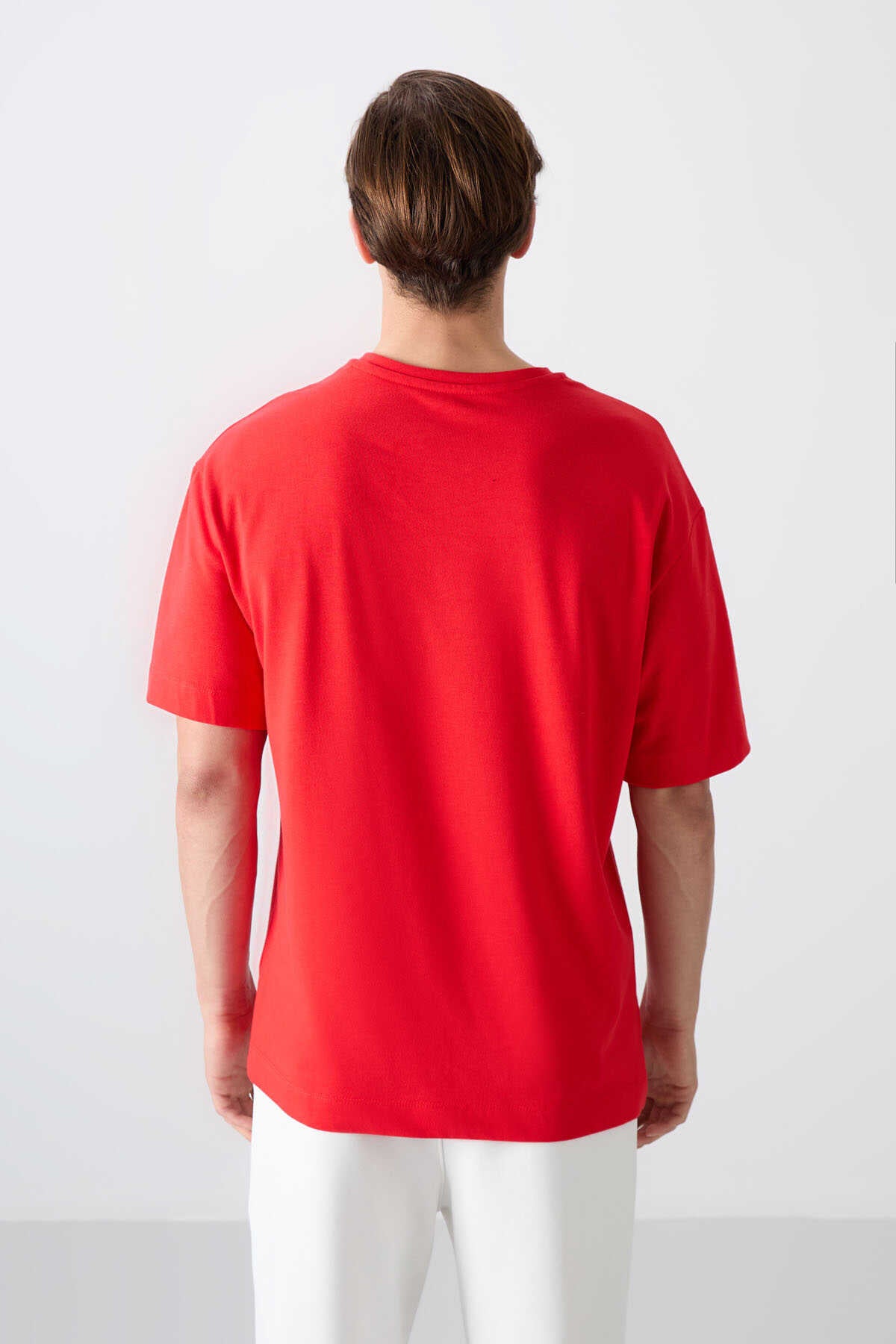 Tommylife Wholesale Crew Neck Oversized Printed Men's T-Shirt 88334 Black