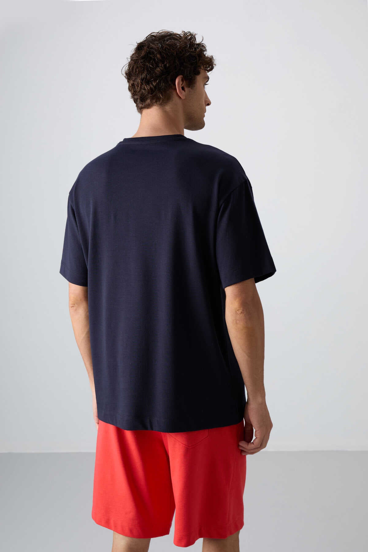 Tommylife Wholesale Crew Neck Oversized Printed Men's T-Shirt 88334 Black