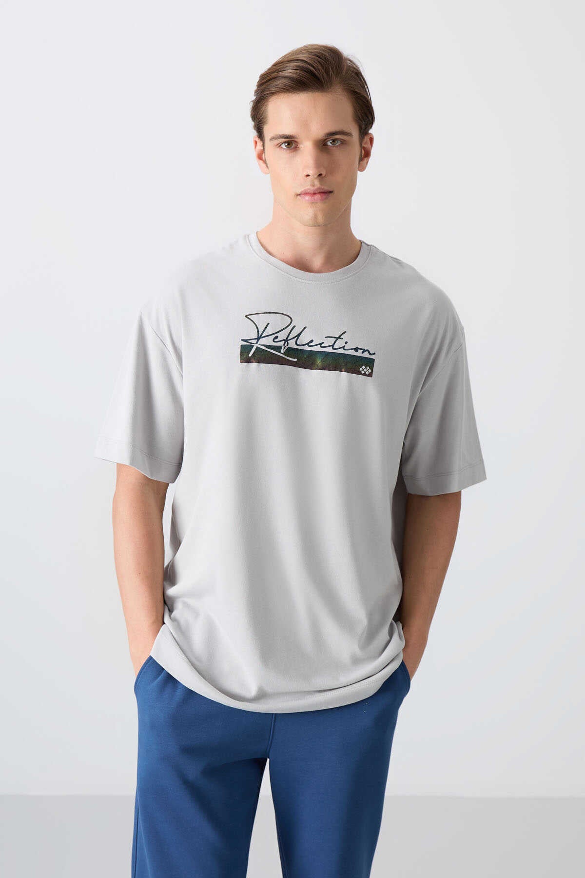 Tommylife Wholesale Crew Neck Oversized Printed Men's T-Shirt 88334 Black