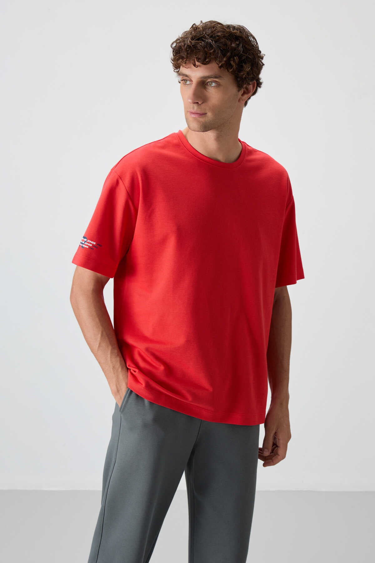 Tommylife Wholesale Crew Neck Oversize Printed Men's T-Shirt 88369 Fiesta
