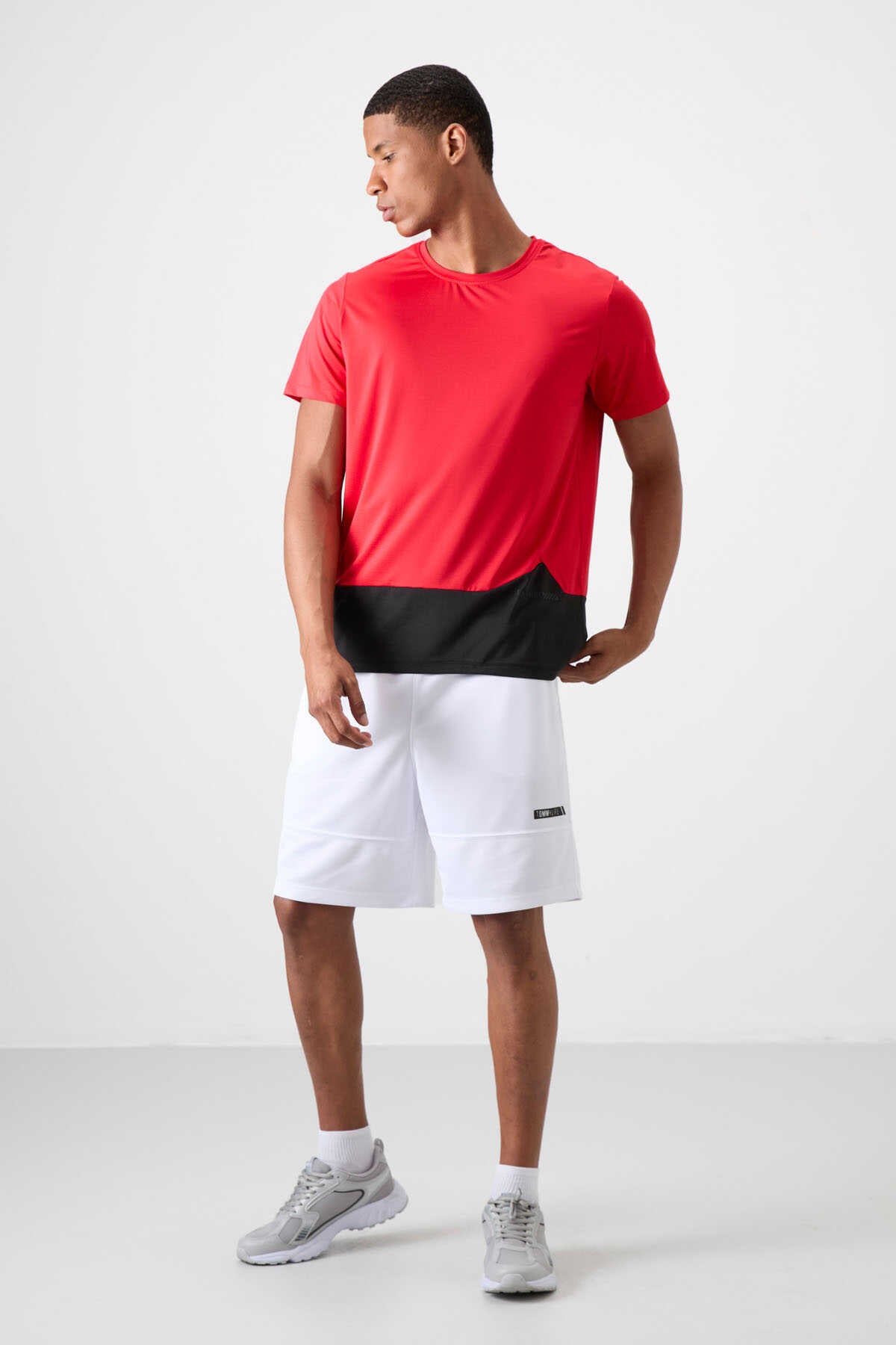 Tommylife Toptan O Yaka Standart Kalıp Aktif Spor Erkek T-Shirt 88383 Beyaz