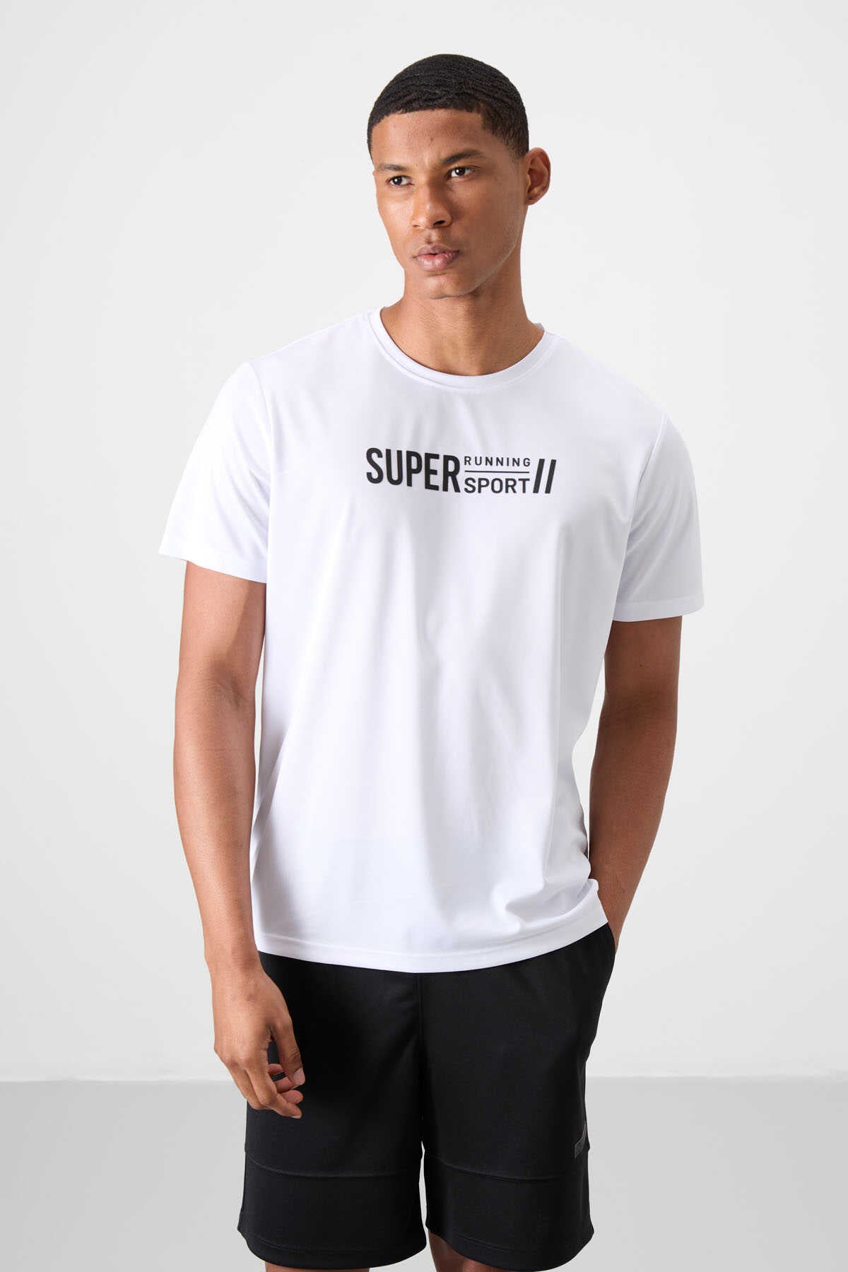 Tommylife Wholesale Crew Neck Standard Fit Active Sports Men's T-Shirt 88385 Black