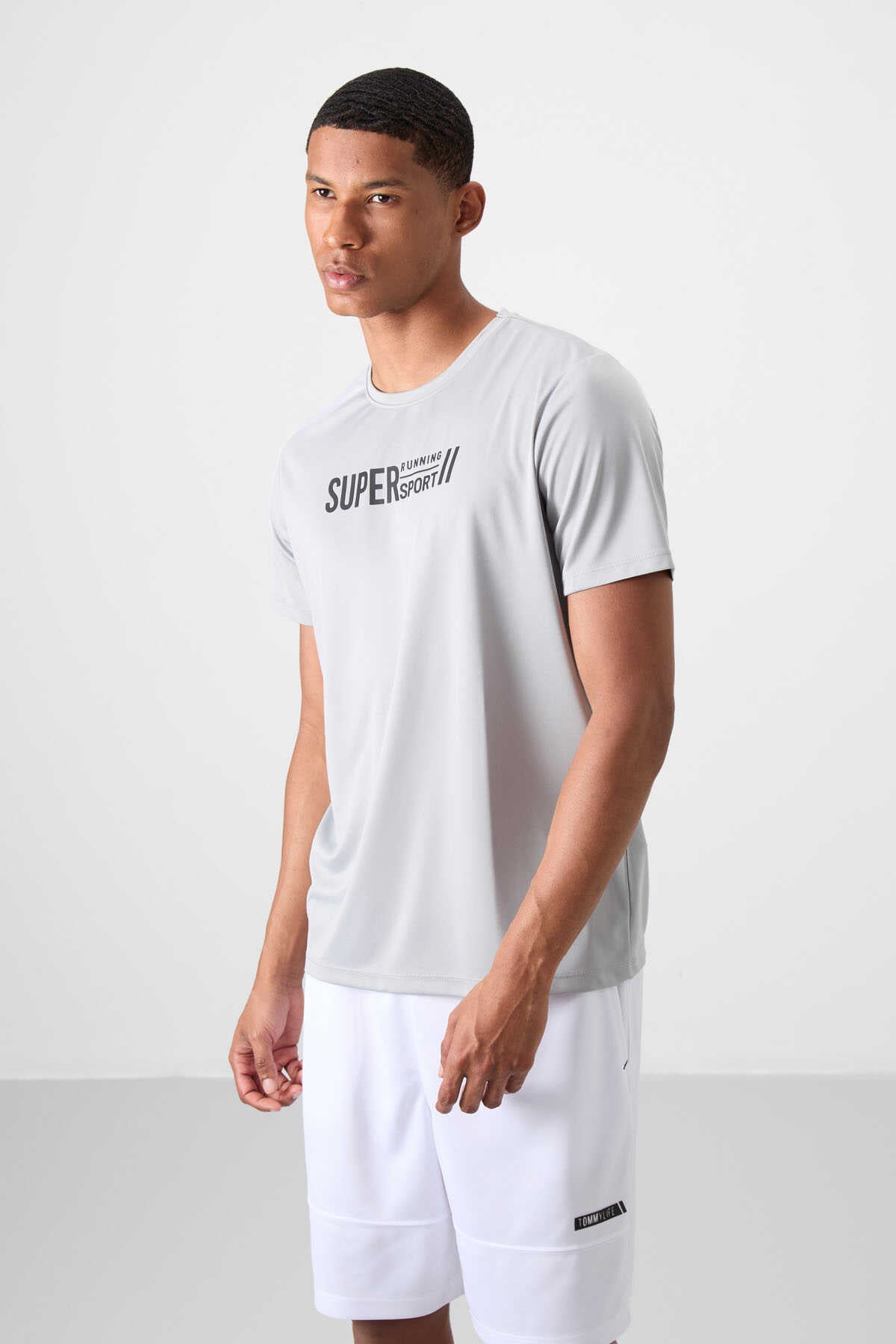 Tommylife Wholesale Crew Neck Standard Fit Active Sports Men's T-Shirt 88385 Black